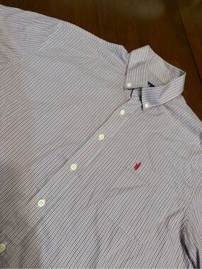Johnnie O Shirt Mens Size L Prep-Formance Malibu Red Check Plaid Short Sleeve